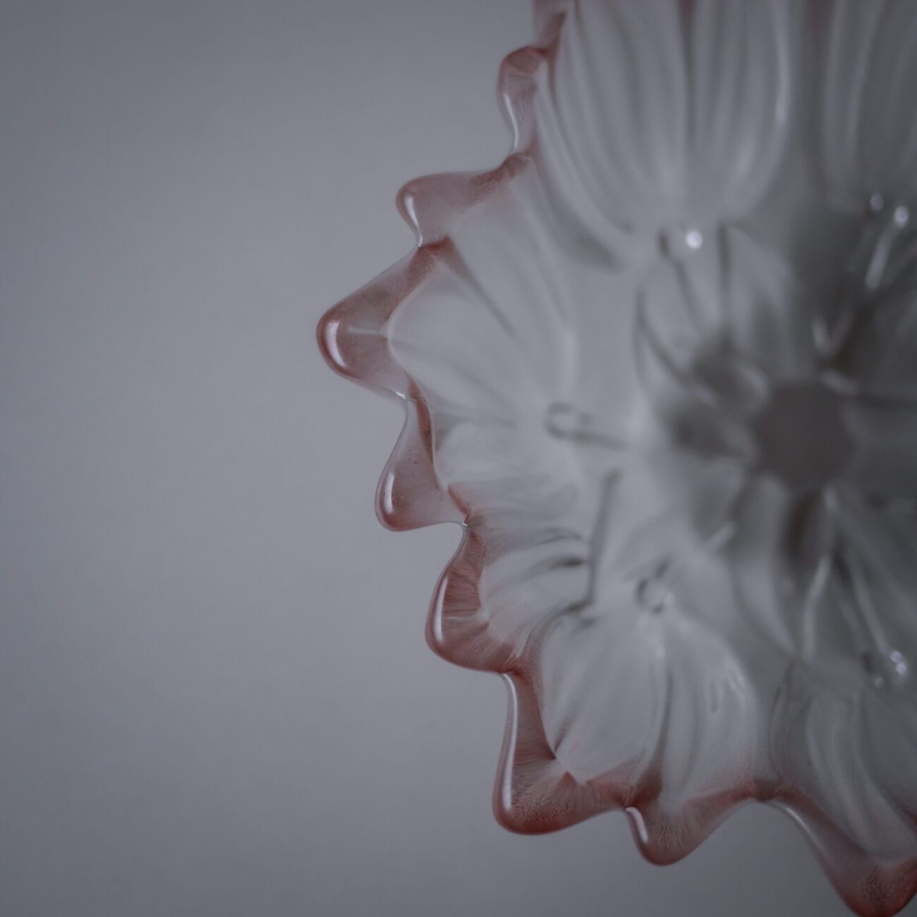 Smuk Rosa Glasskål 8
