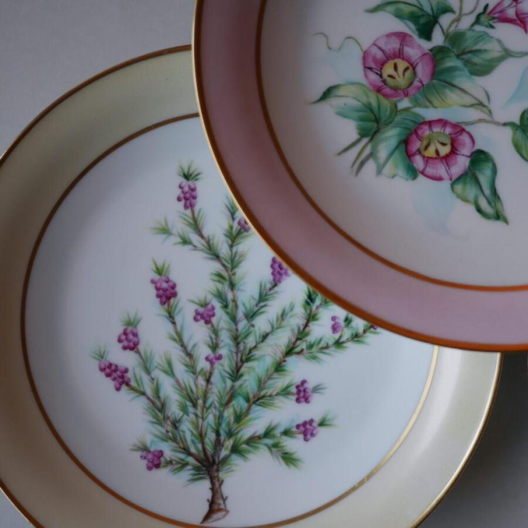 Smukke Håndmalede Tallerkner, 6 stk. 2