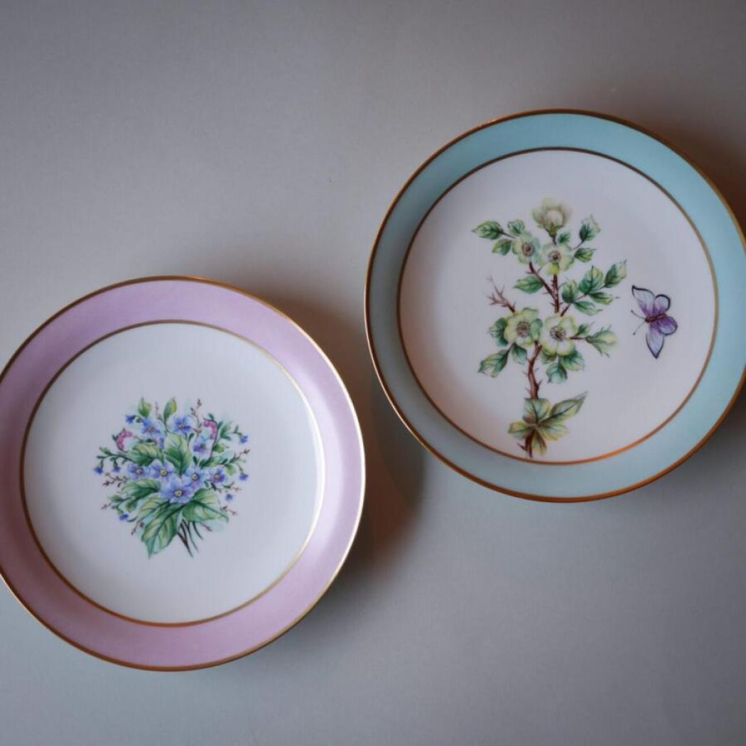 Smukke Håndmalede Tallerkner, 6 stk. 3