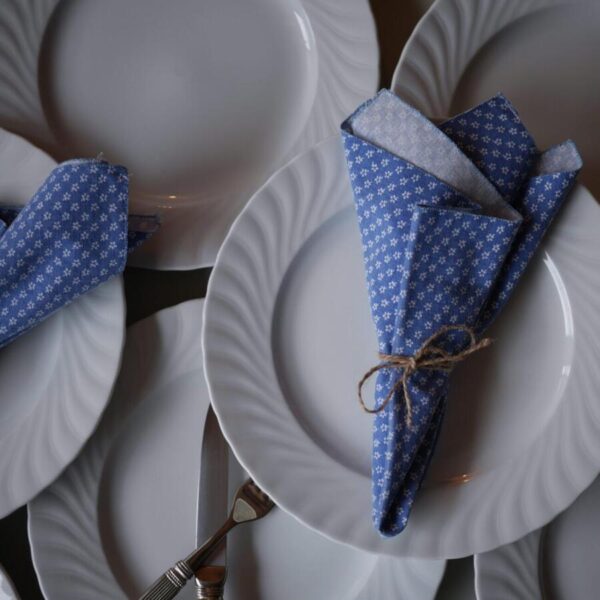 Hvide Middagstallerkner i porcelæn