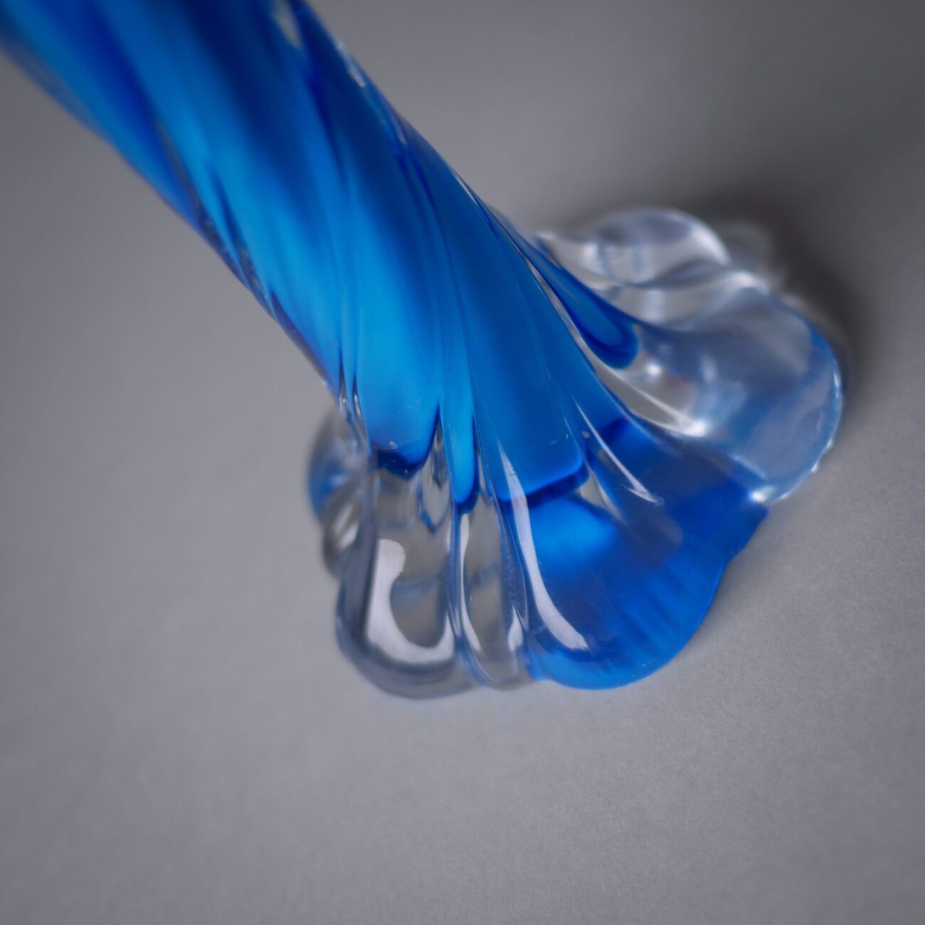 Blå Swirl Glasvase 2