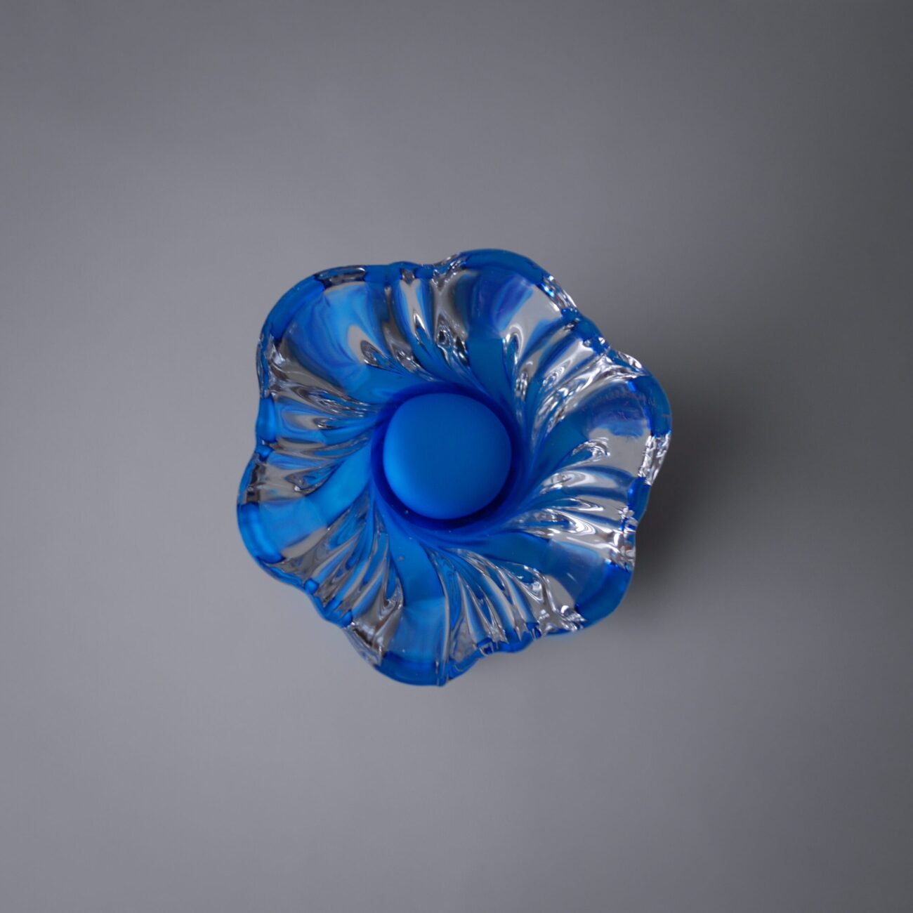 Blå Swirl Glasvase 7