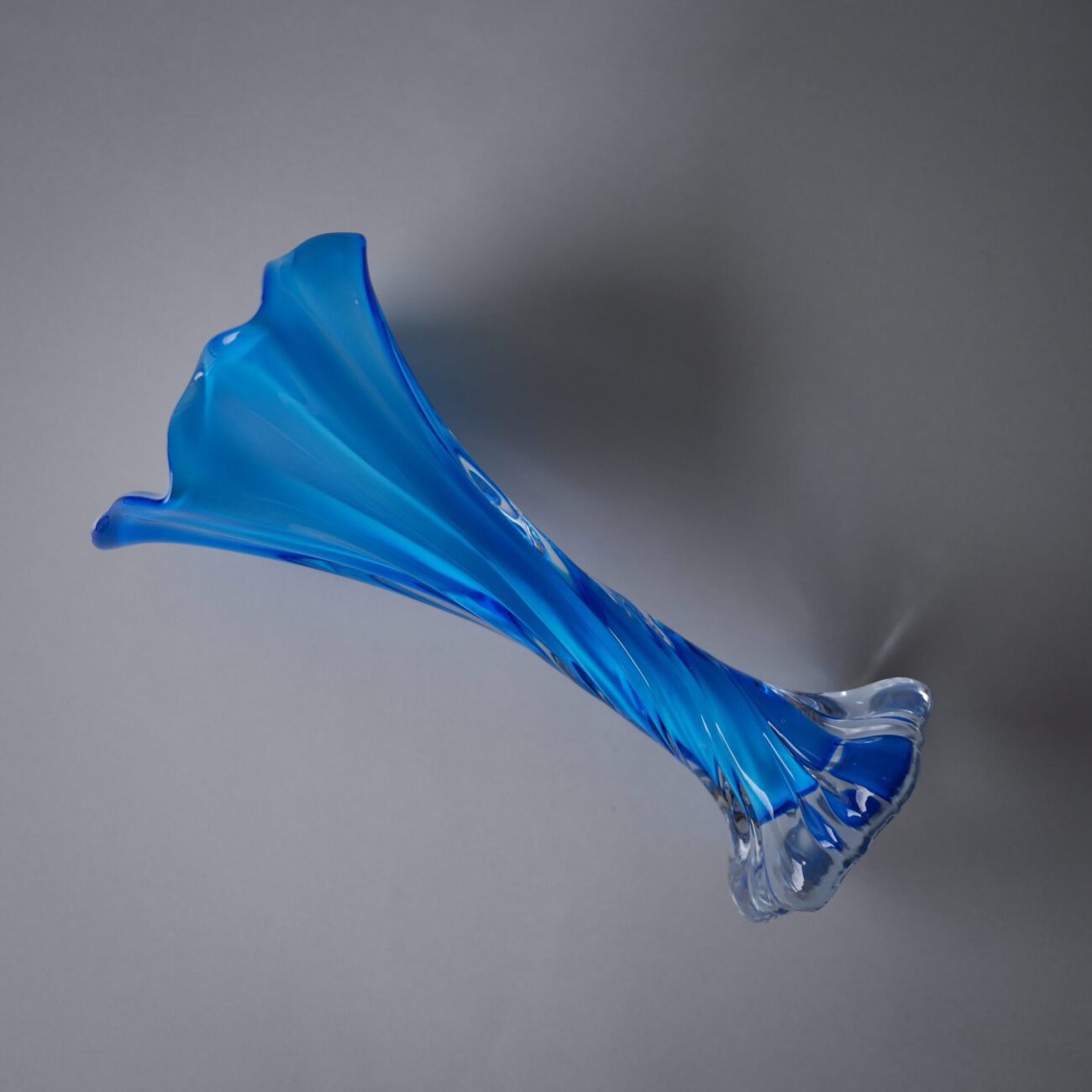 Blå Swirl Glasvase 3