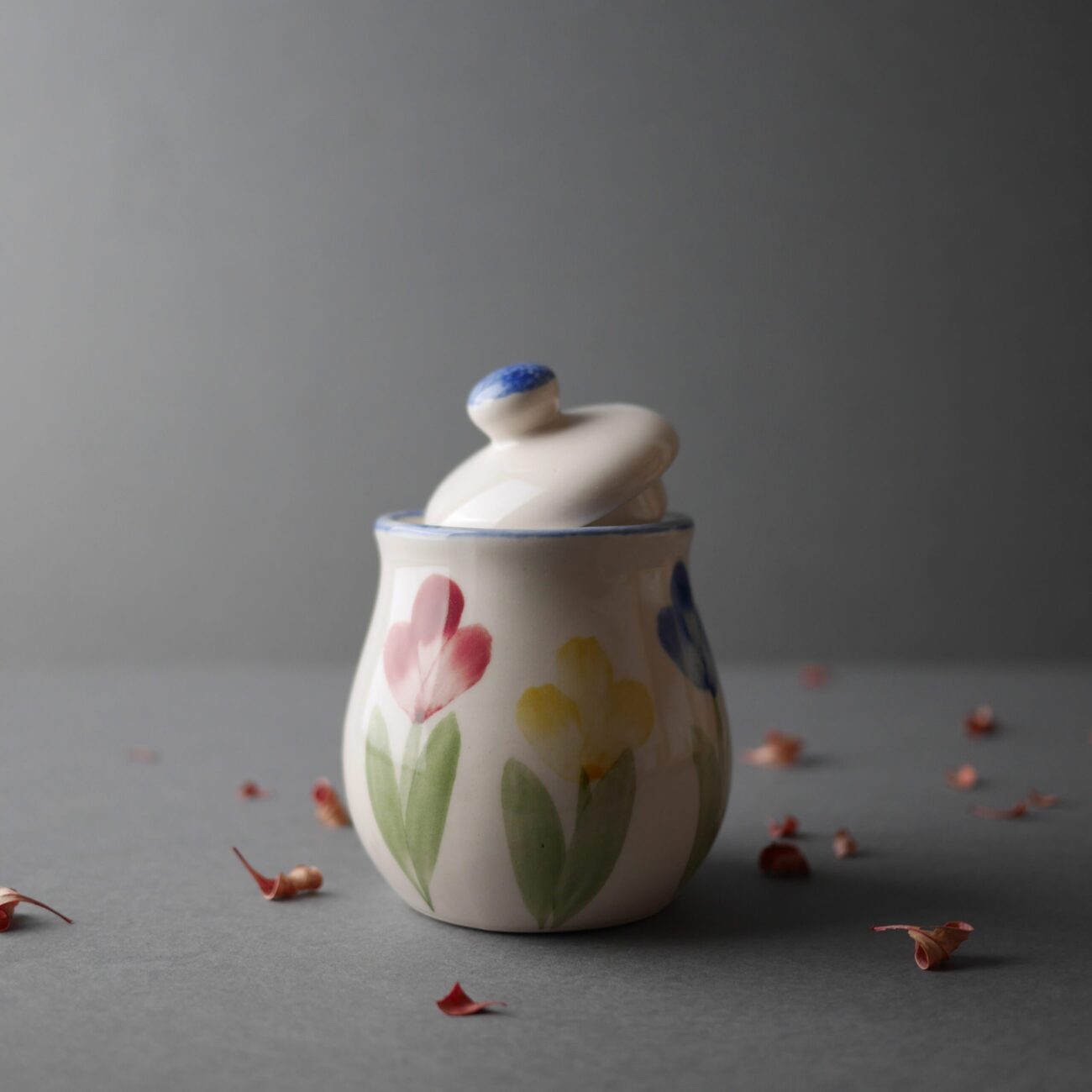 Lågkrukke med Blomster 3