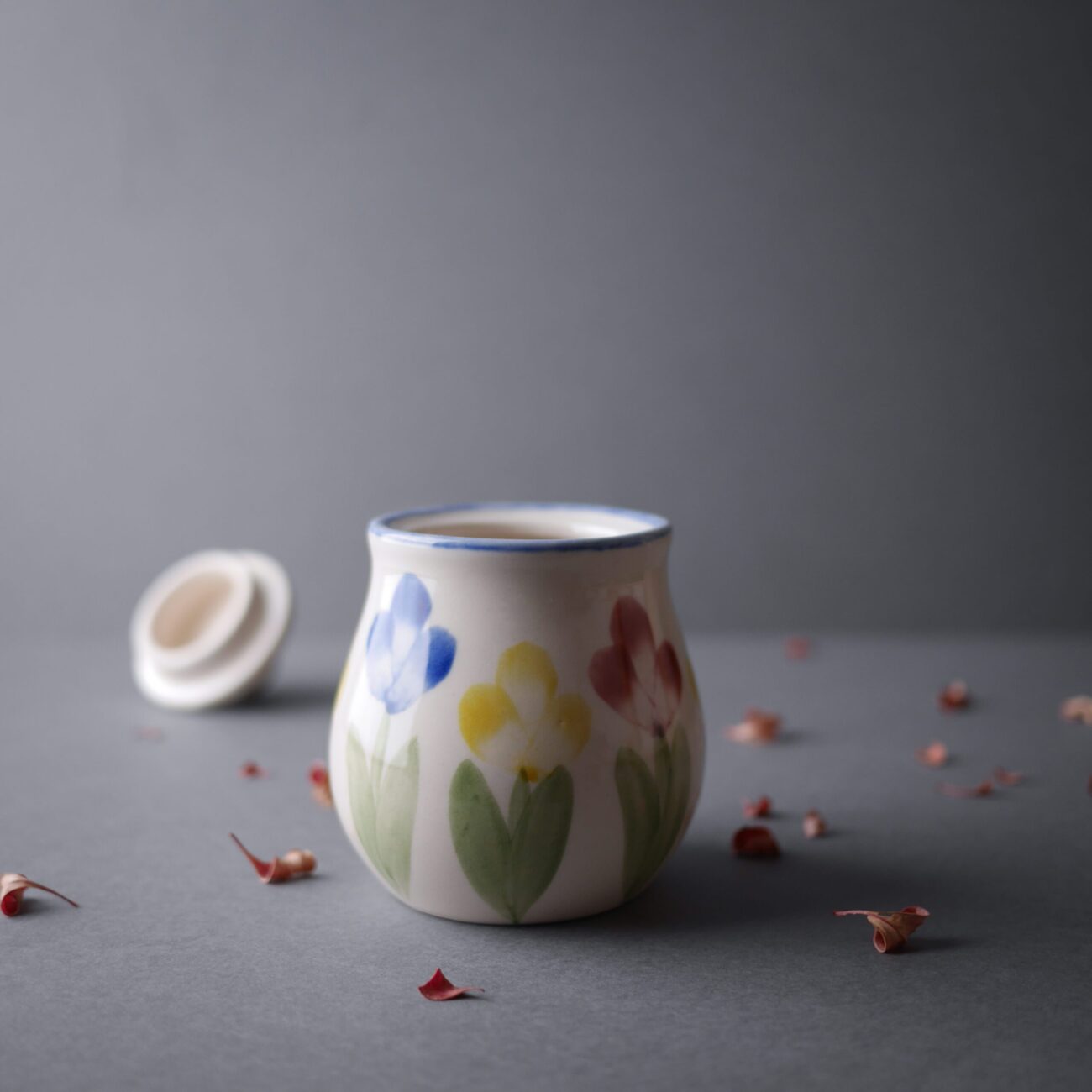 Lågkrukke med Blomster 4