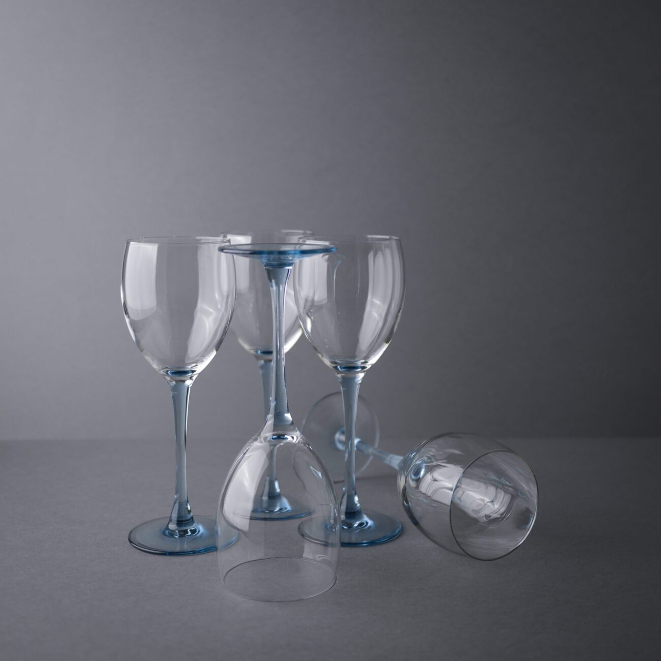 Franske Blå Luminarc Hvidvinsglas, 5 stk.
