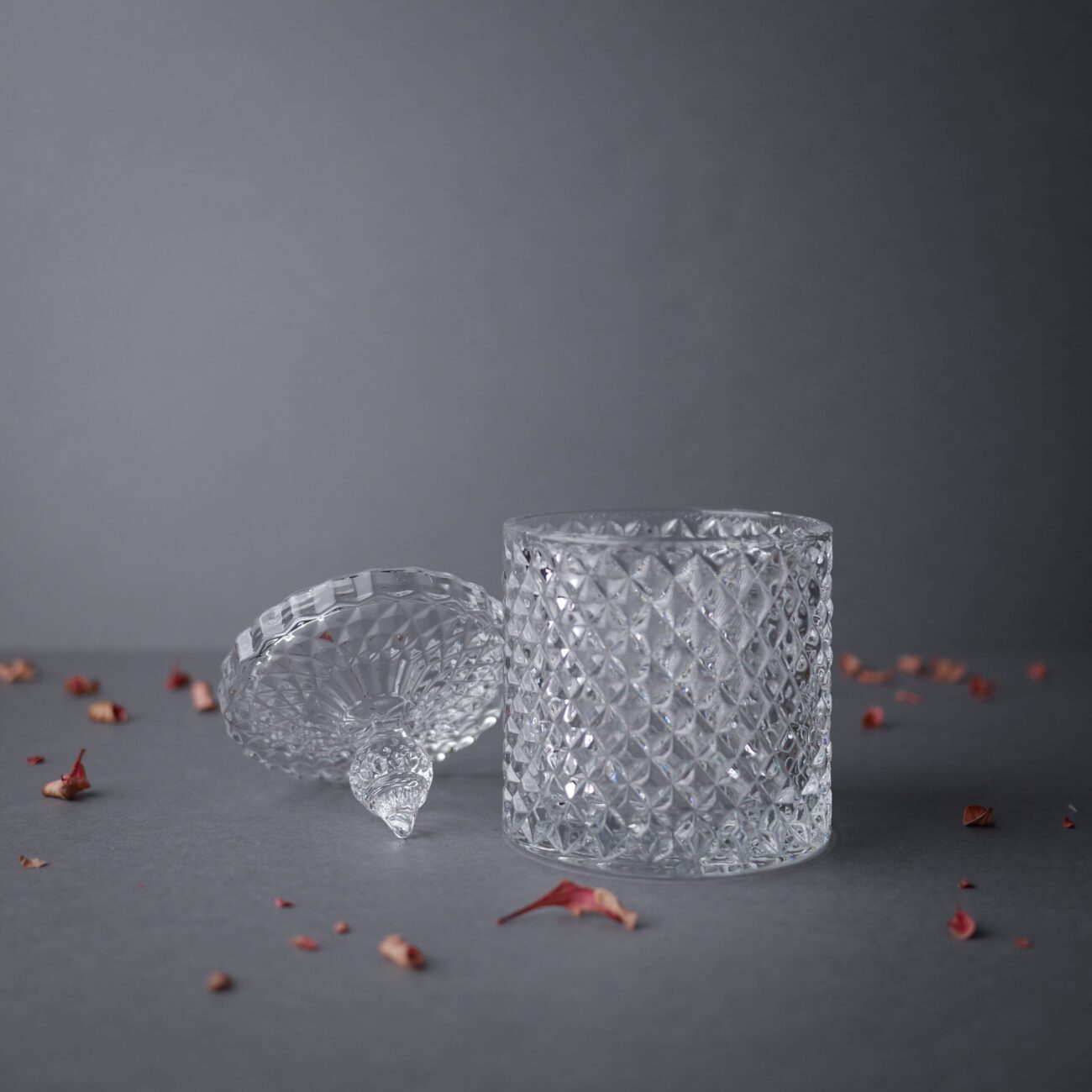 Høj Bonbonniere i Dekorativt Glas 4