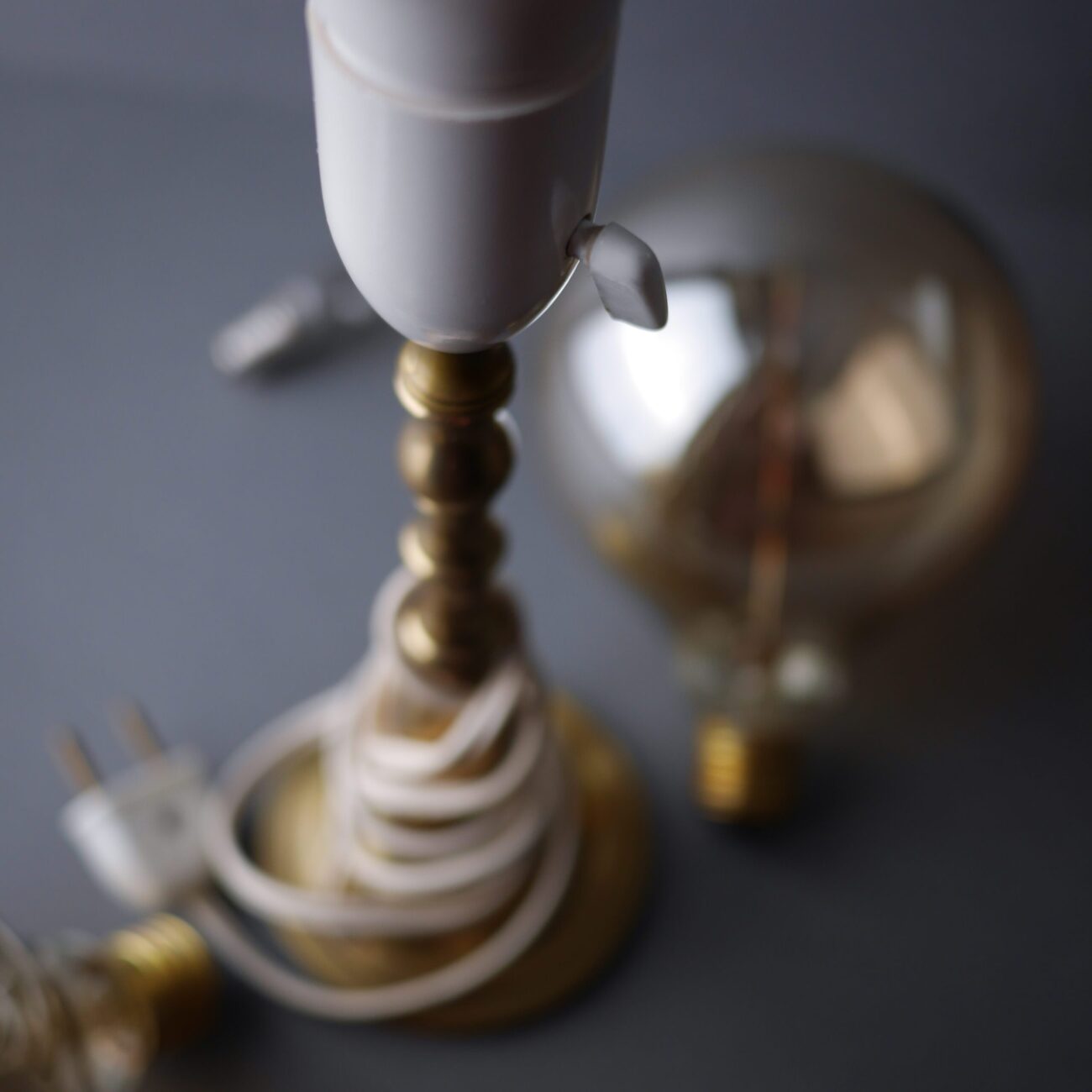 Gammel Messing Lampe 3