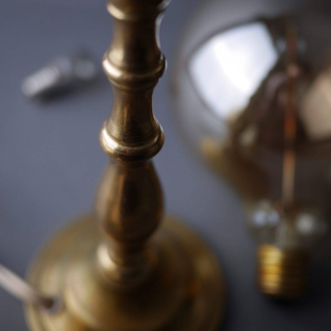 Gammel Messing Lampe 6
