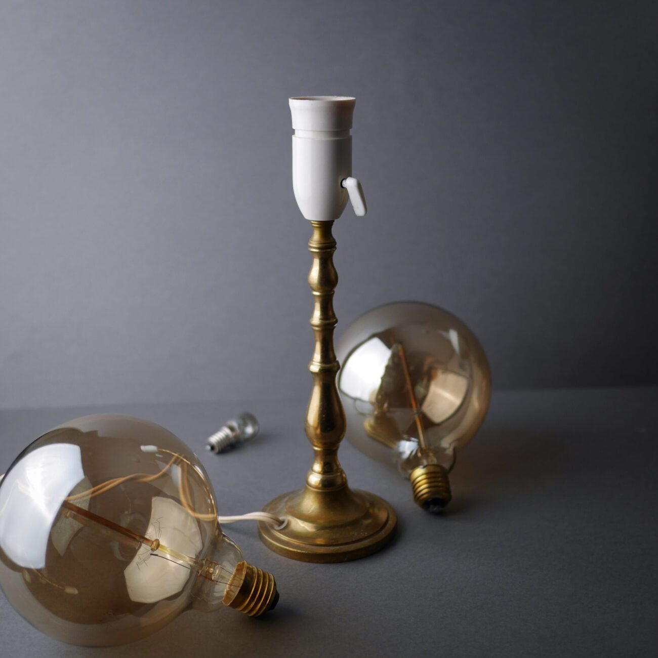 Gammel Messing Lampe 8