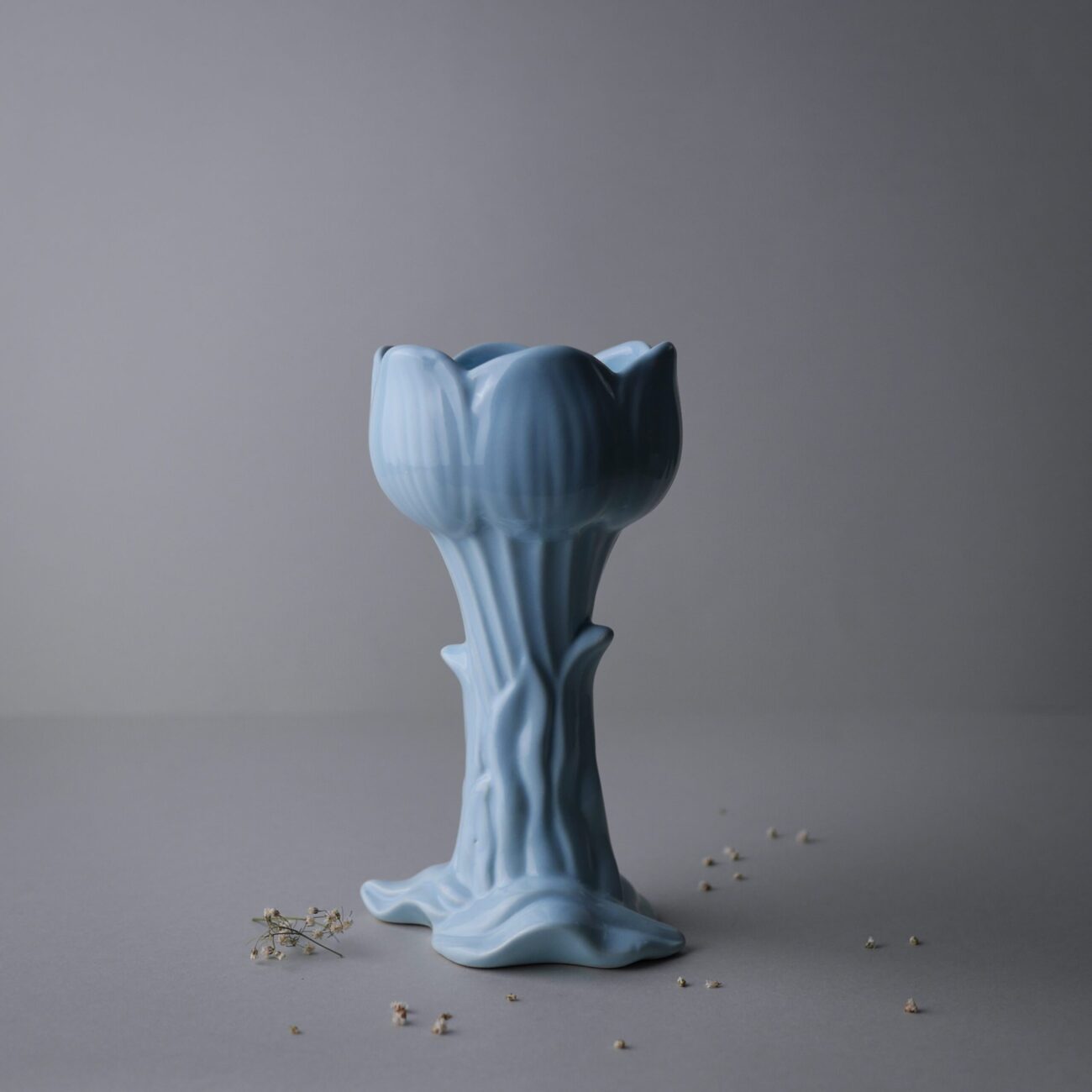 Pastelblå Blomstervase 9