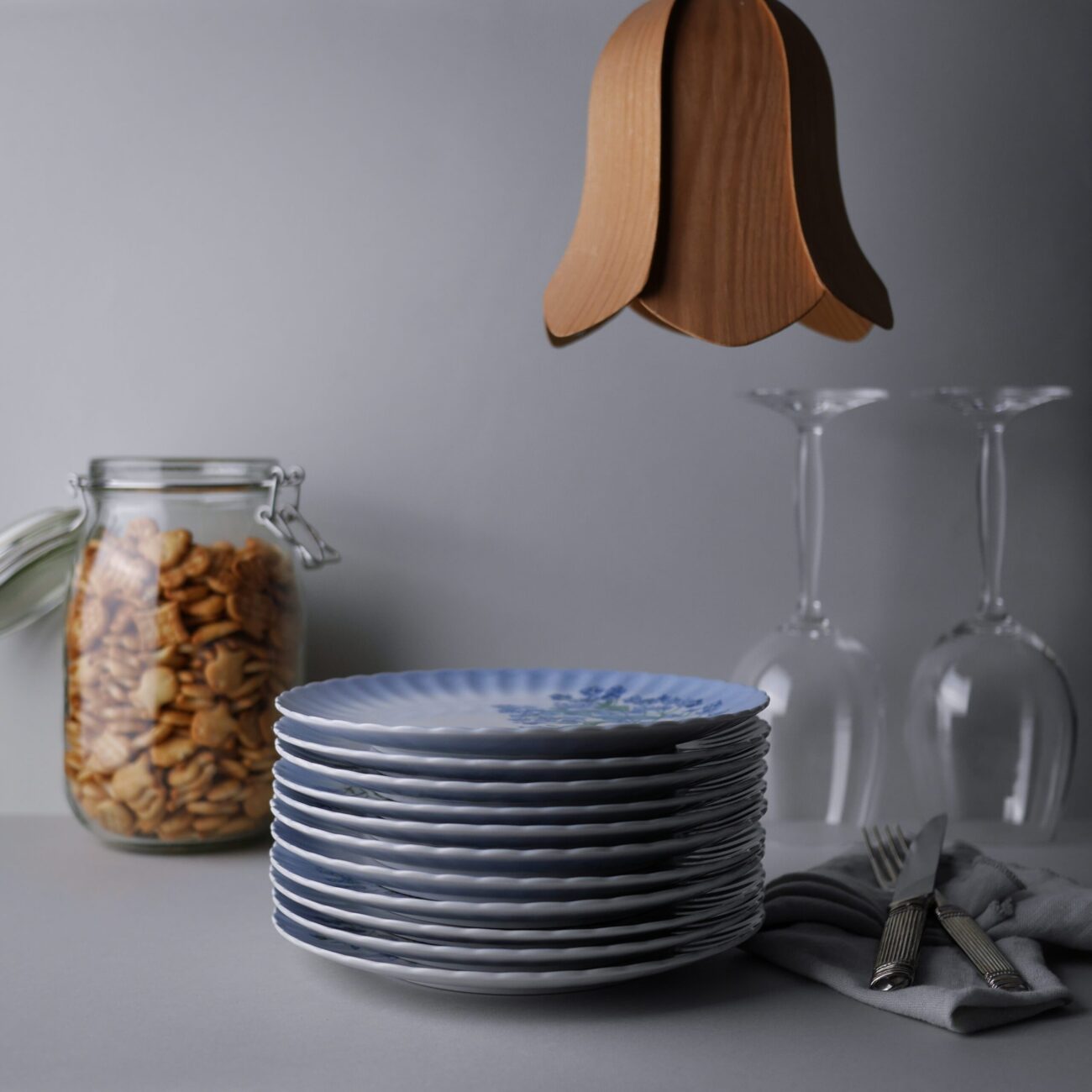 Lyseblå Svaneholm Frokosttallerkner – 11 stk. 2