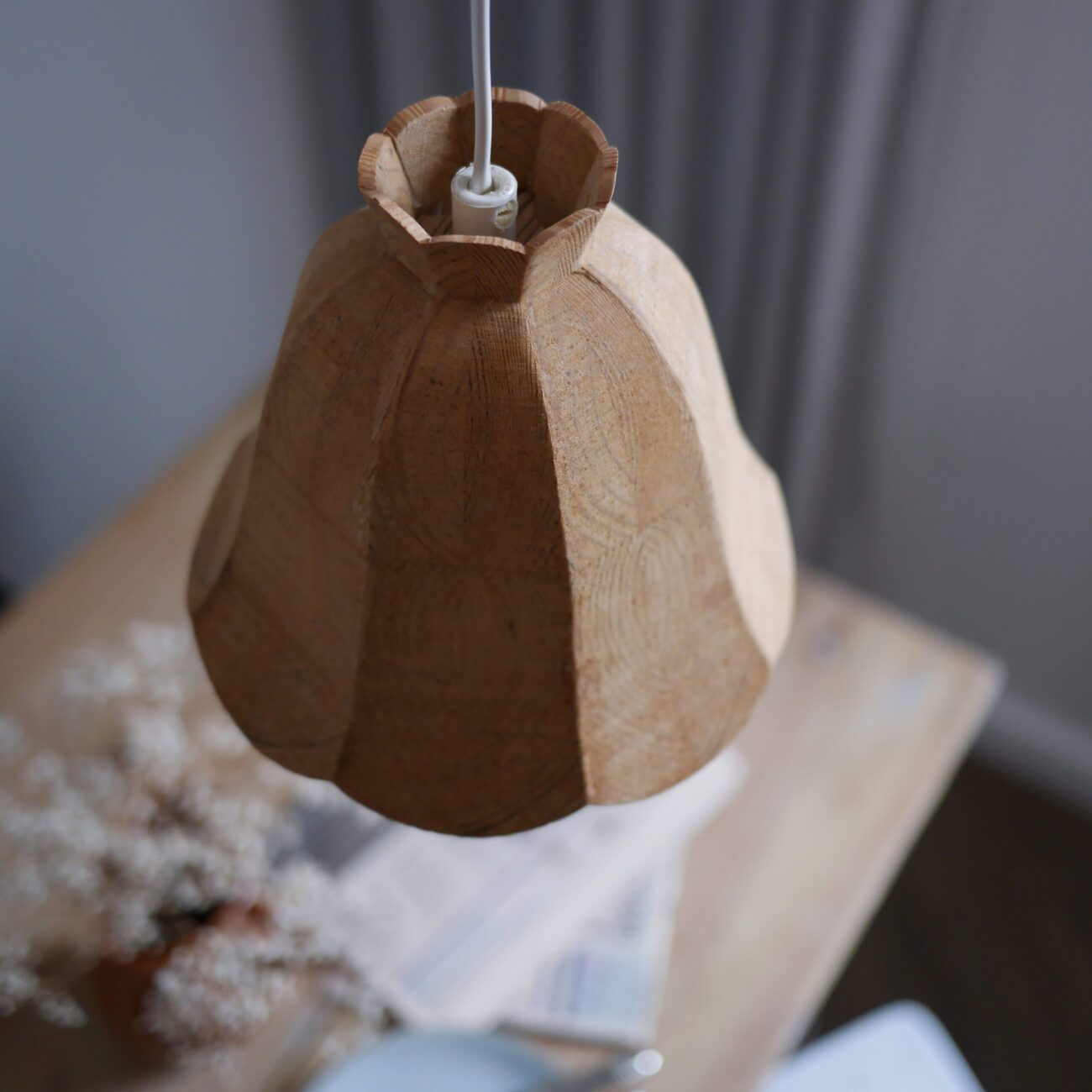 Retro LoftLampe i Træ 5