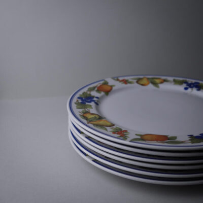 Store Italienske Frugttallerkner, 6 stk.