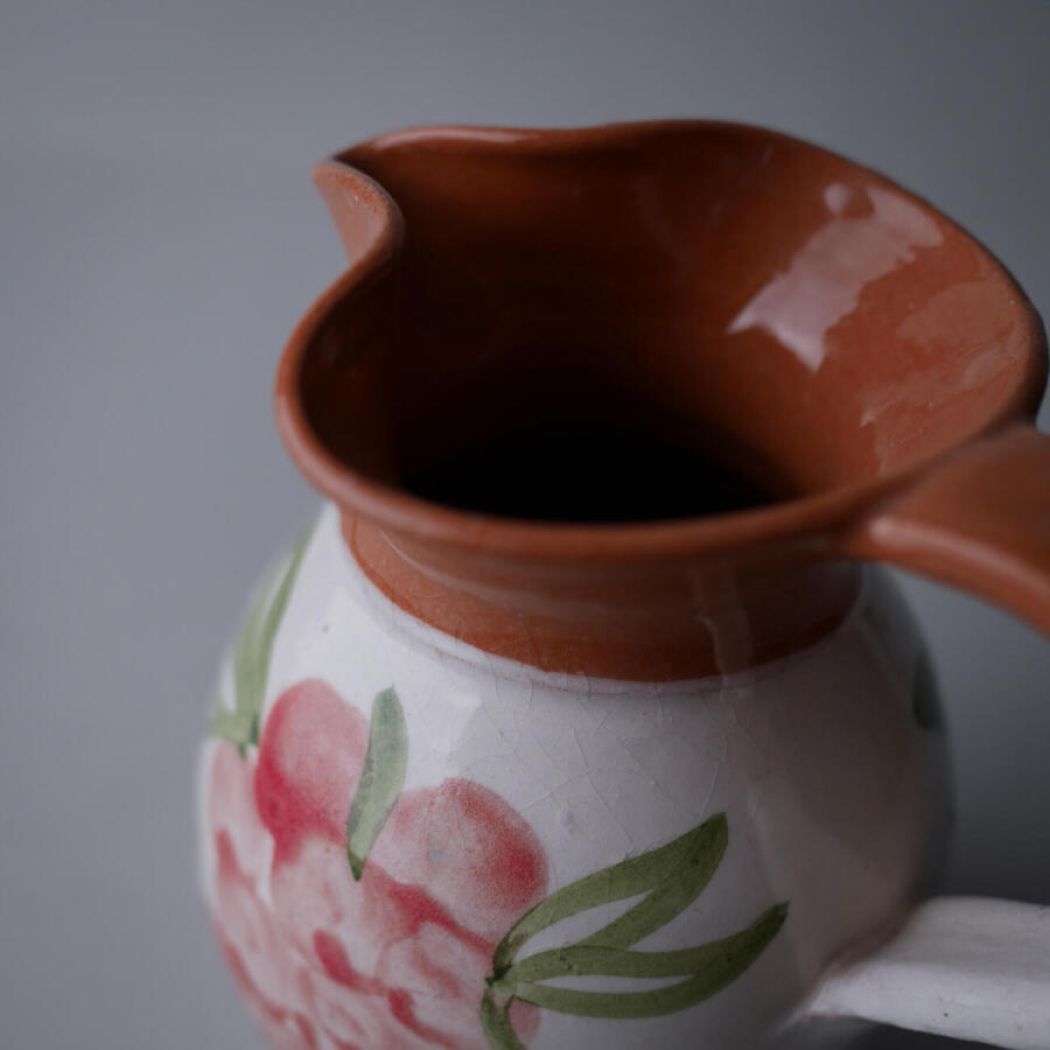 Smuk Keramikkande med Rosa Blomst 3