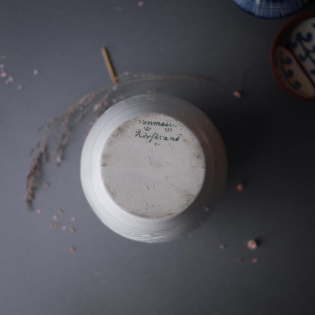 Hvid Keramikkrukke fra Rörstrand 4