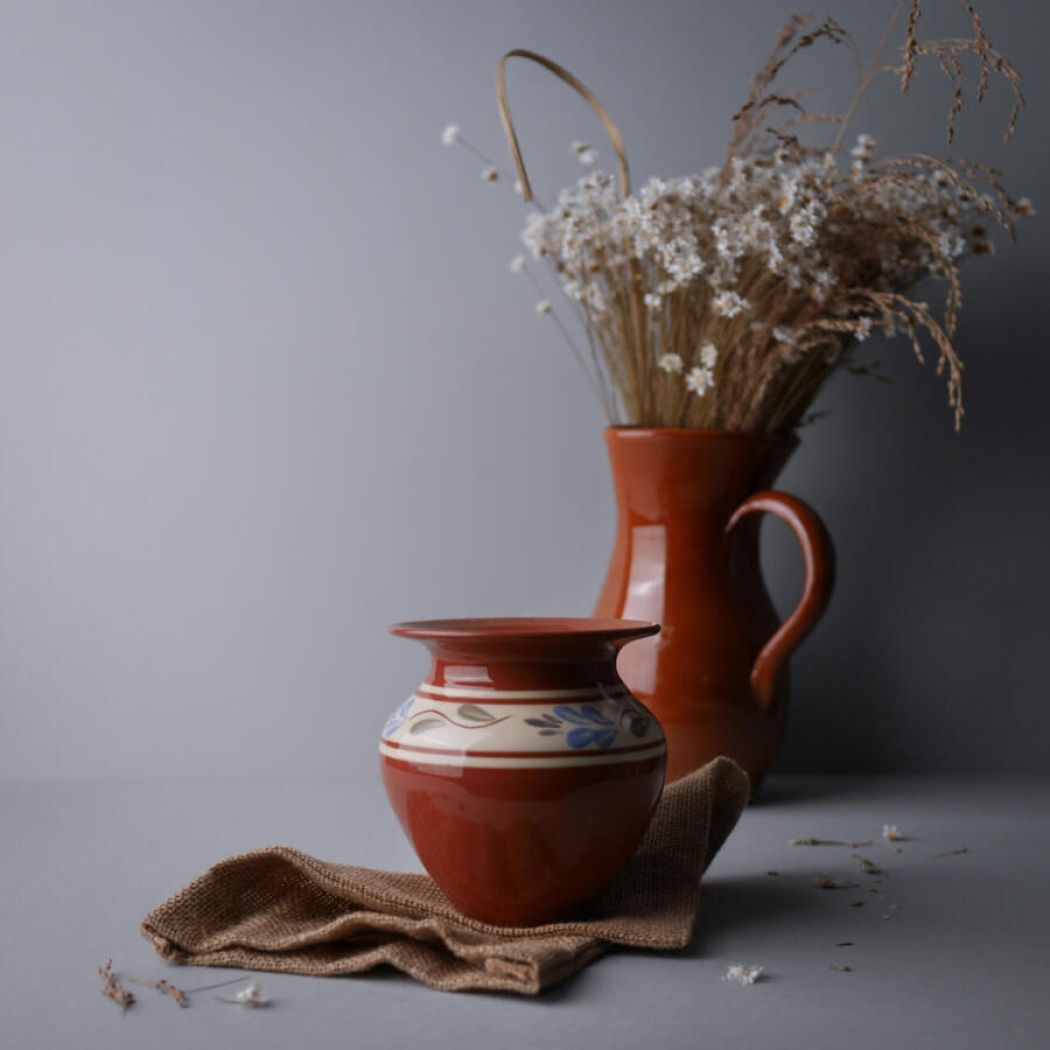Dekorativ Krukke med Blomster