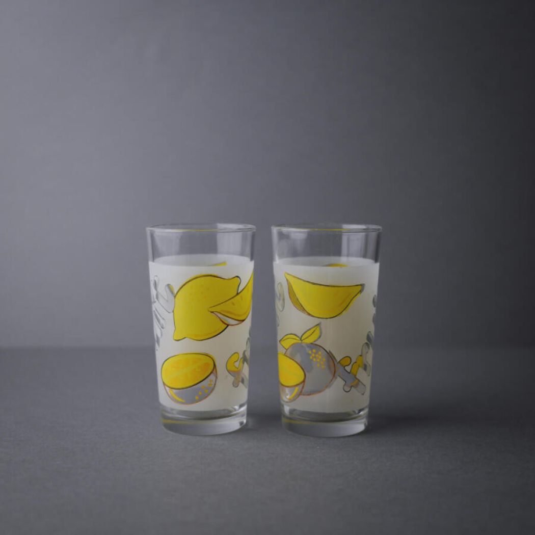 Italienske Citron Glas, 2 stk. 1