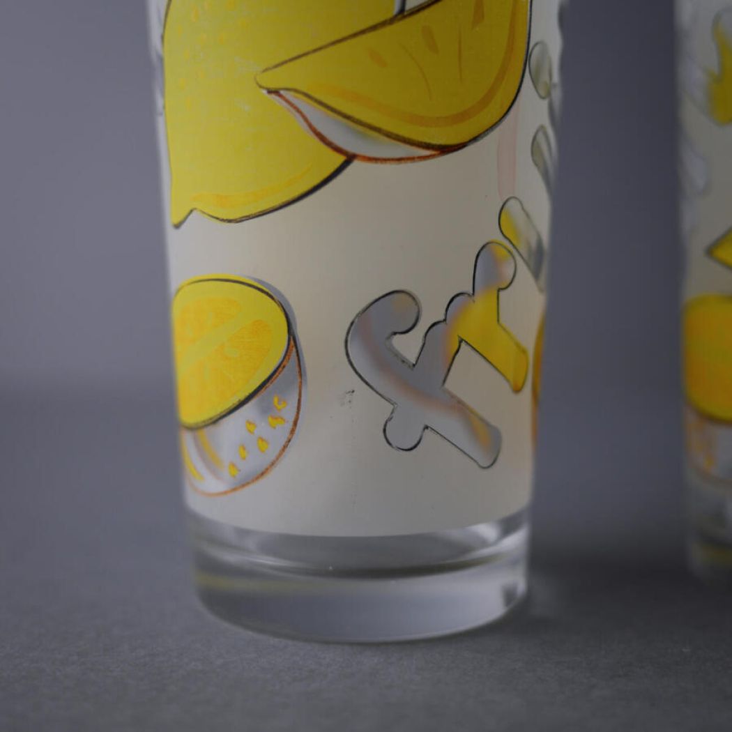Italienske Citron Glas, 2 stk. 2