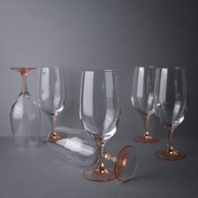 Rosa Luminarc Ølglas, 6 stk.