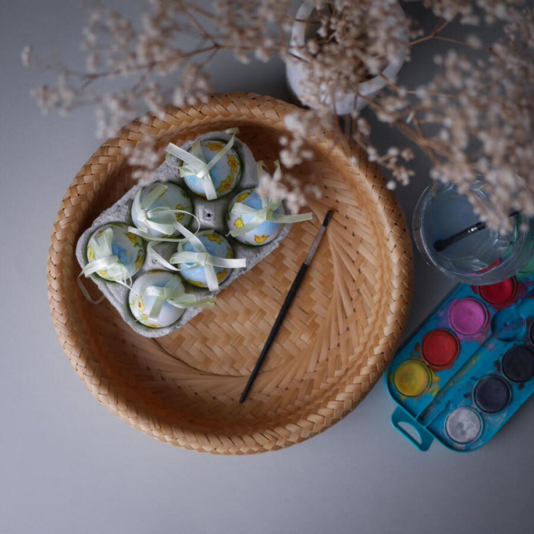 Håndmalede Påskeæg, 6 stk.