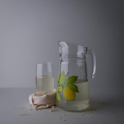 Retro Glaskande med Citroner