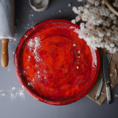 Store Røde Keramikfade