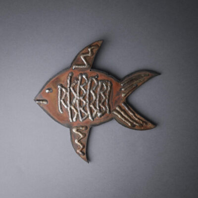 Stor Metal Vægfisk