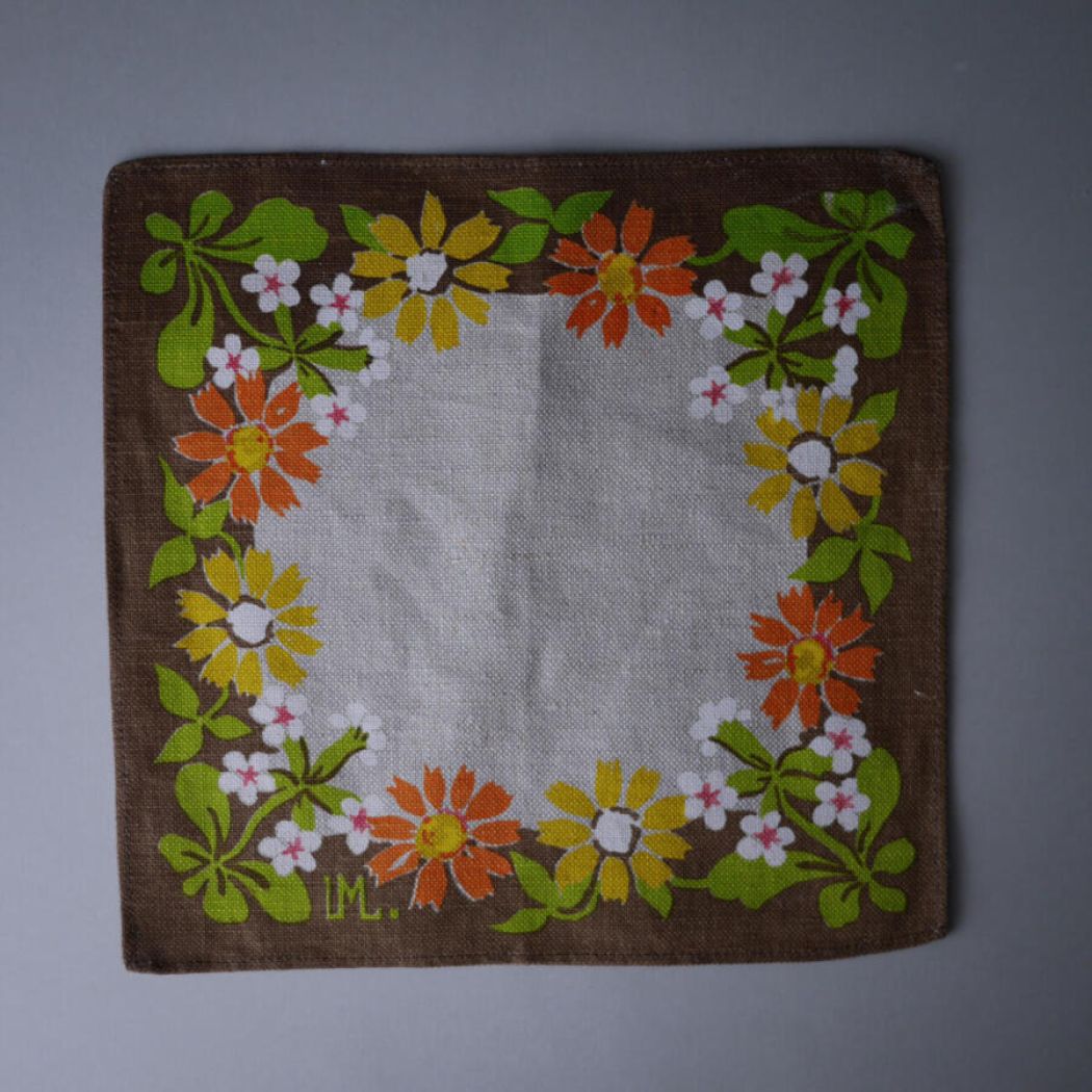 Retro Stofservietter med Blomster, 5 stk. 4