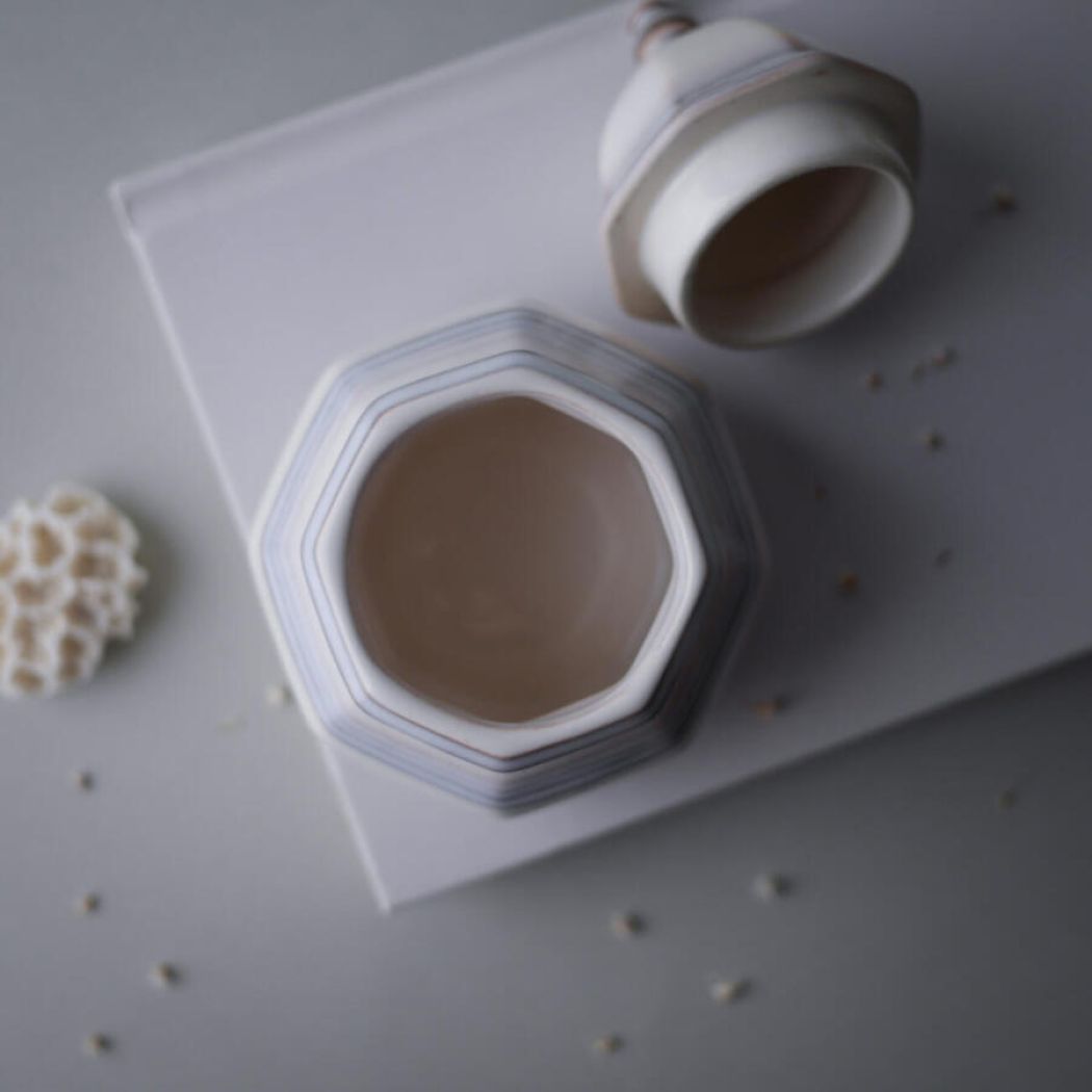 Pastelfarvet Lågkrukke 2