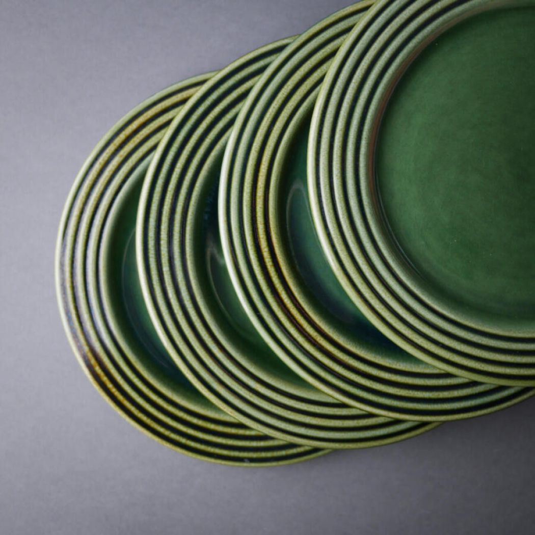 Dekorative Grønne Frokosttallerkner, 4 stk. 3