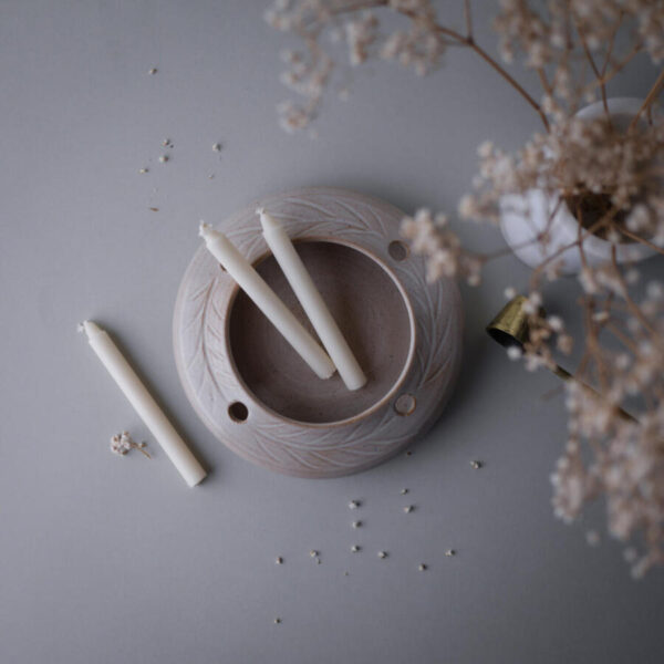 Beige Rund Keramikstage