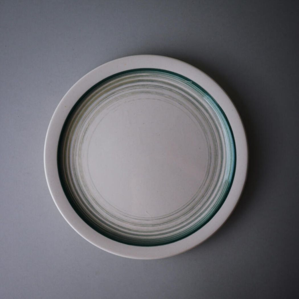 Håndmalede Grønne Frokosttallerkner, 8 stk. 3