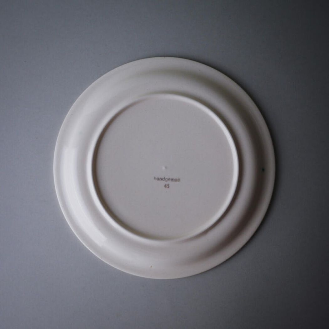 Håndmalede Grønne Frokosttallerkner, 8 stk. 4