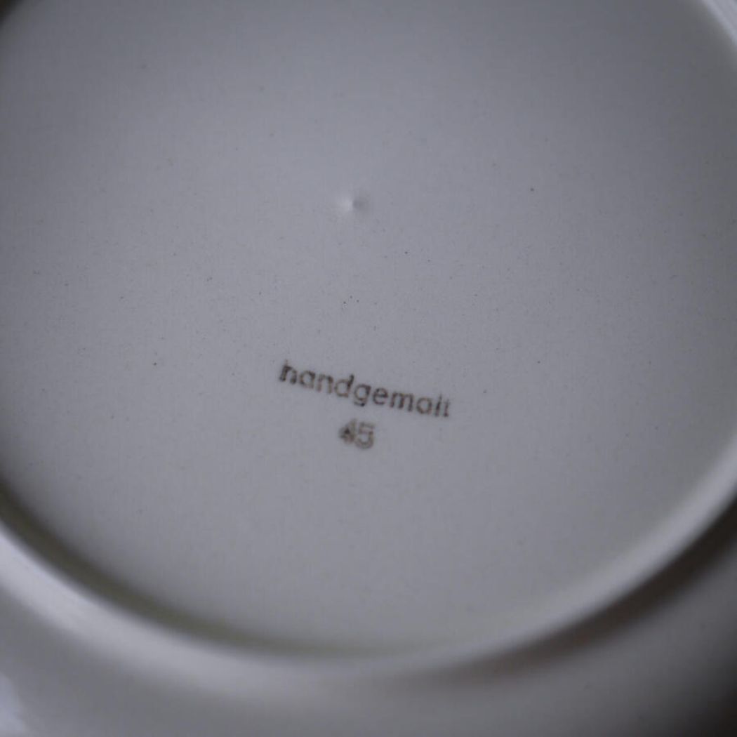 Håndmalede Grønne Frokosttallerkner, 8 stk. 5