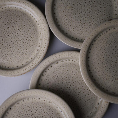 Dekorative Beige Frokosttallerkner, 5 stk.