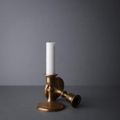 Lave Messing Lysestager, 2 stk.