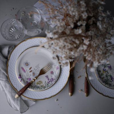 Blomstrede Vintage Desserttallekner