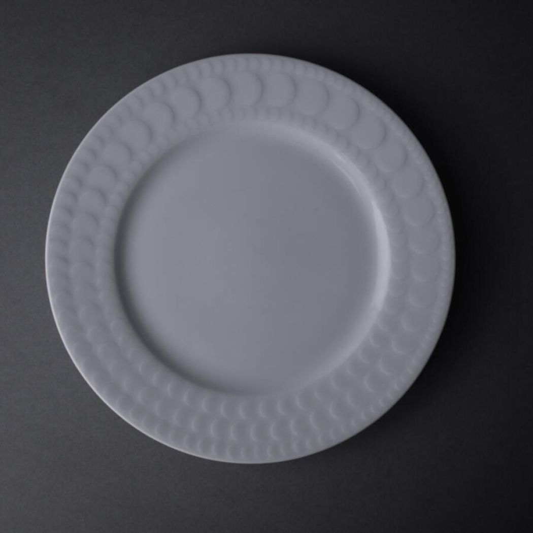 Elegante Frokosttallerkner i Hvid Porcelæn, 5 stk. 3