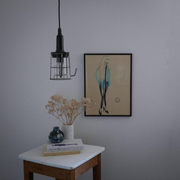 Sort Industriel Loftslampe