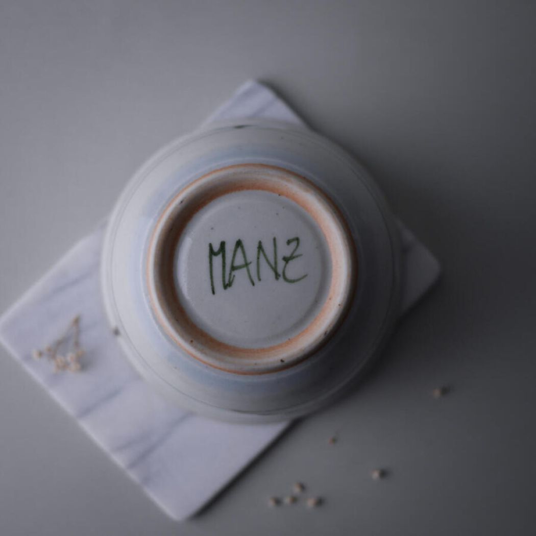 Vintage Keramikskål med Blomst 3