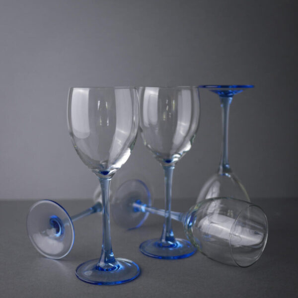Blå Luminarc Hvidvinsglas, 5 stk.