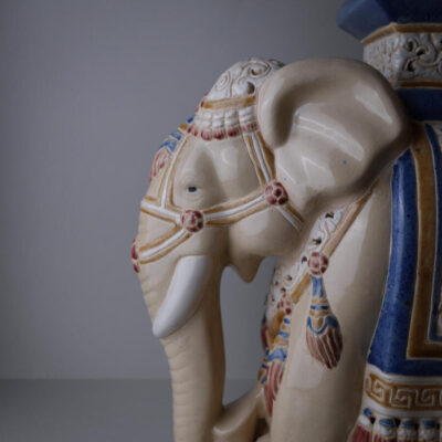 Smuk Stor Porcelænselefant