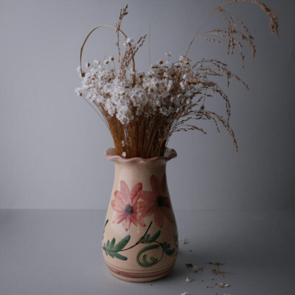 Italiensk Keramikvase med Blomster