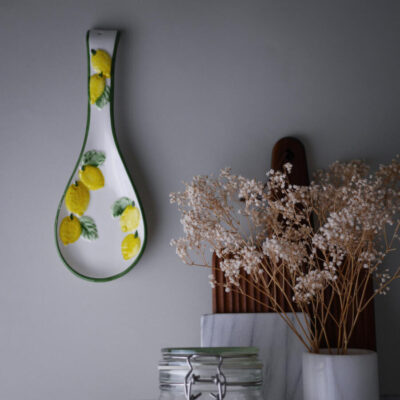 Stor Porcelænsske med Citroner