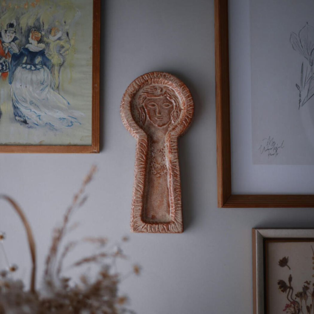 Aflangt Beige Keramikrelief