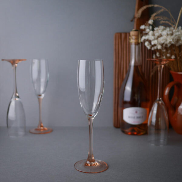 Luminarc Champagneglas med Rosa Stilk