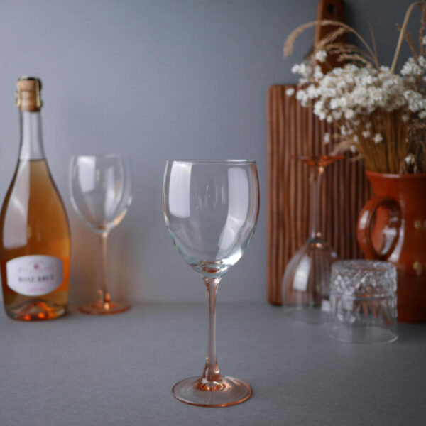 Luminarc Rødvinsglas med Rosa Stilk