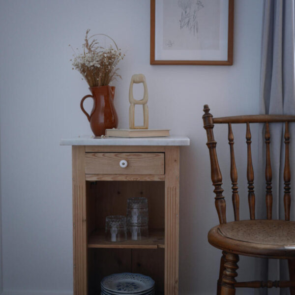 Vintage Skab med Marmorplade