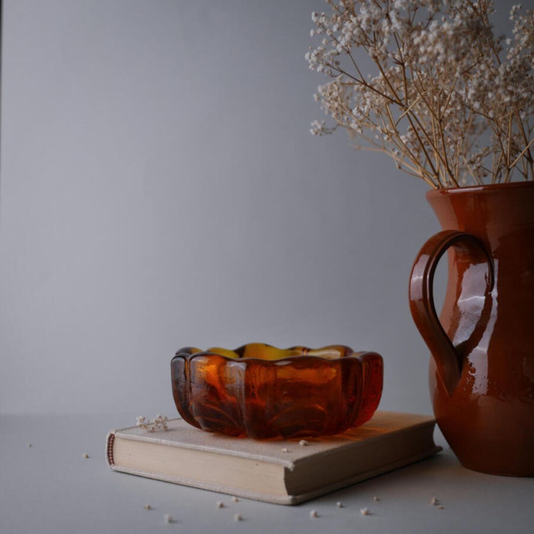 Ravfarvet Glasskål 1